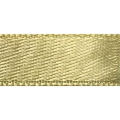 Лента атласная светло-золотистая, размер 12 мм, 25 ярдов (№087)